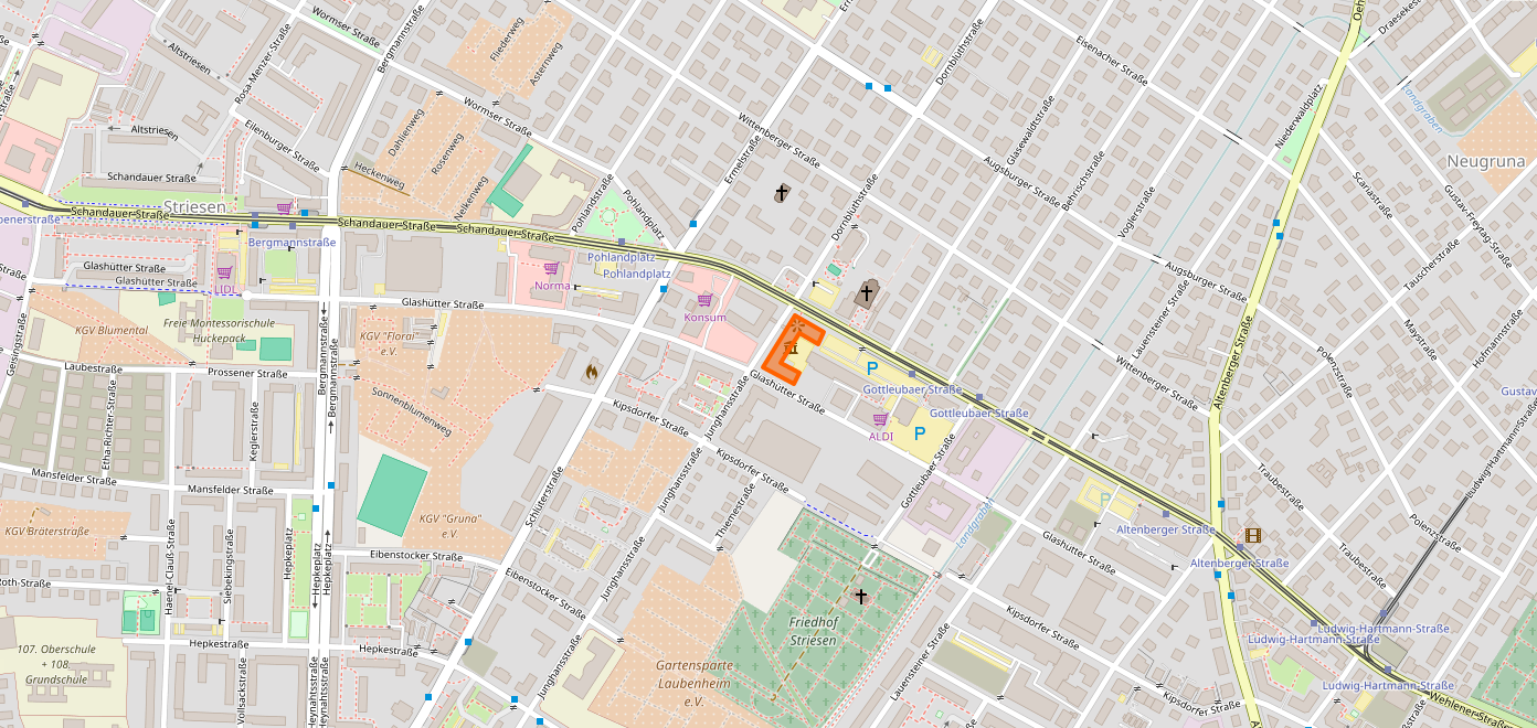 Die TSD auf OpenStreetMap
